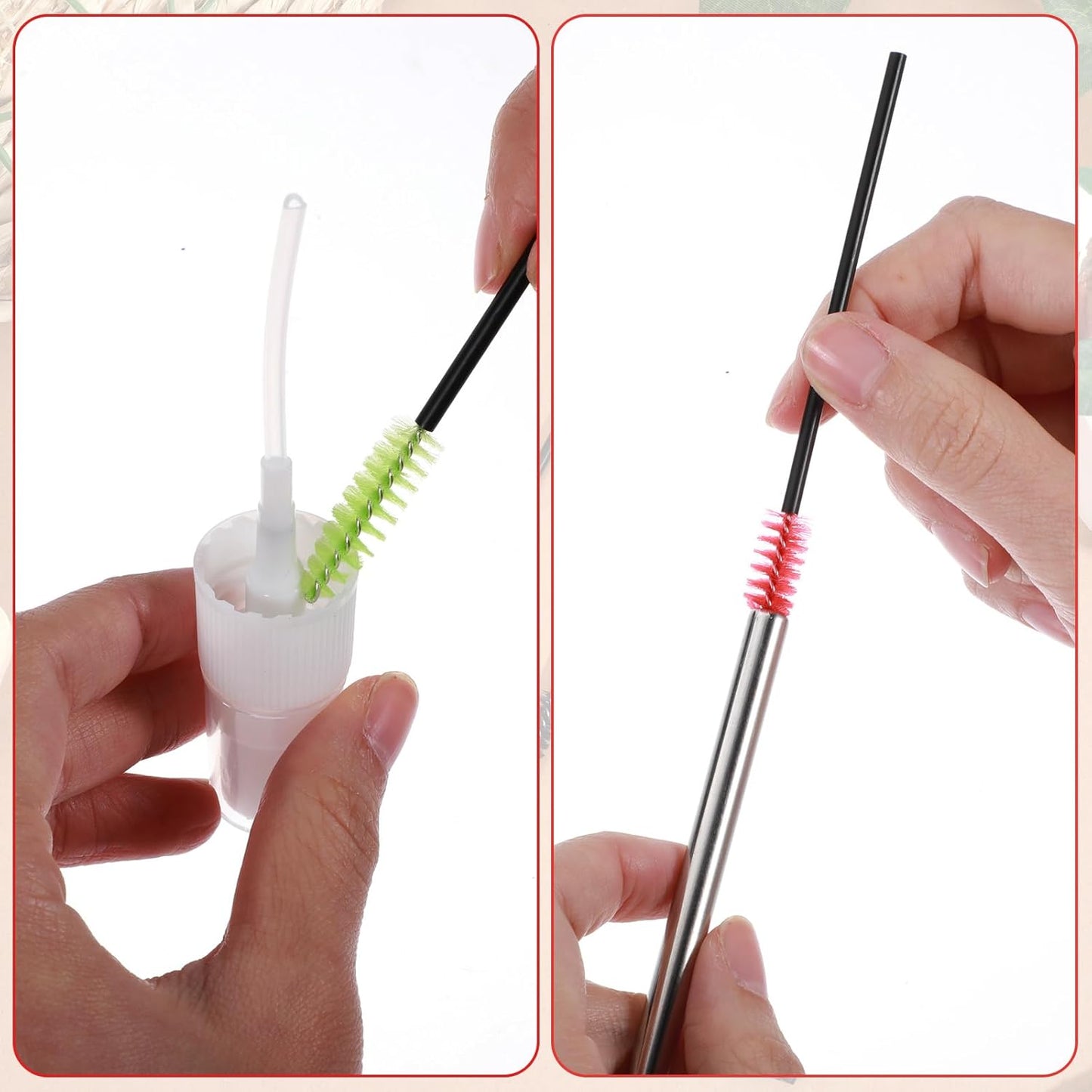 12 Pcs Hummingbird Feeder Cleaning Brush, Mini Nylon Tube Brush Set Hummingbird Feeder Parts Small Colorful Cleaner Brush for Bottles Tubes Jars Bird Feeder
