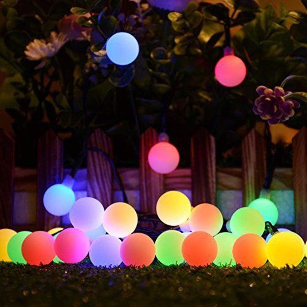 Solar Charge LED String Fairy Light Waterproof Outdoor Garden Lights Lawn Lamp Hoilday Party Christmas Wedding Decoration (Color : Multicolor Size : 7M 50LEDs) (Multicolor 12M 100LEDs)