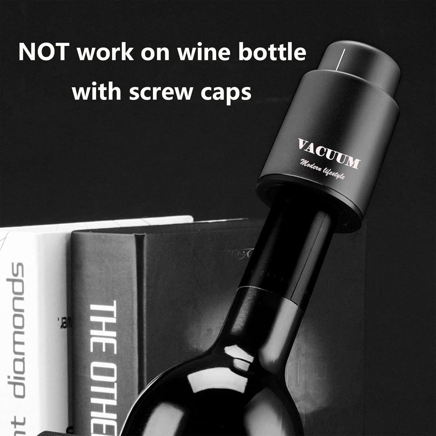[2 PACK] Wine Bottle Stoppers,Real Vacuum Stoppers,Reusable Wine Prese