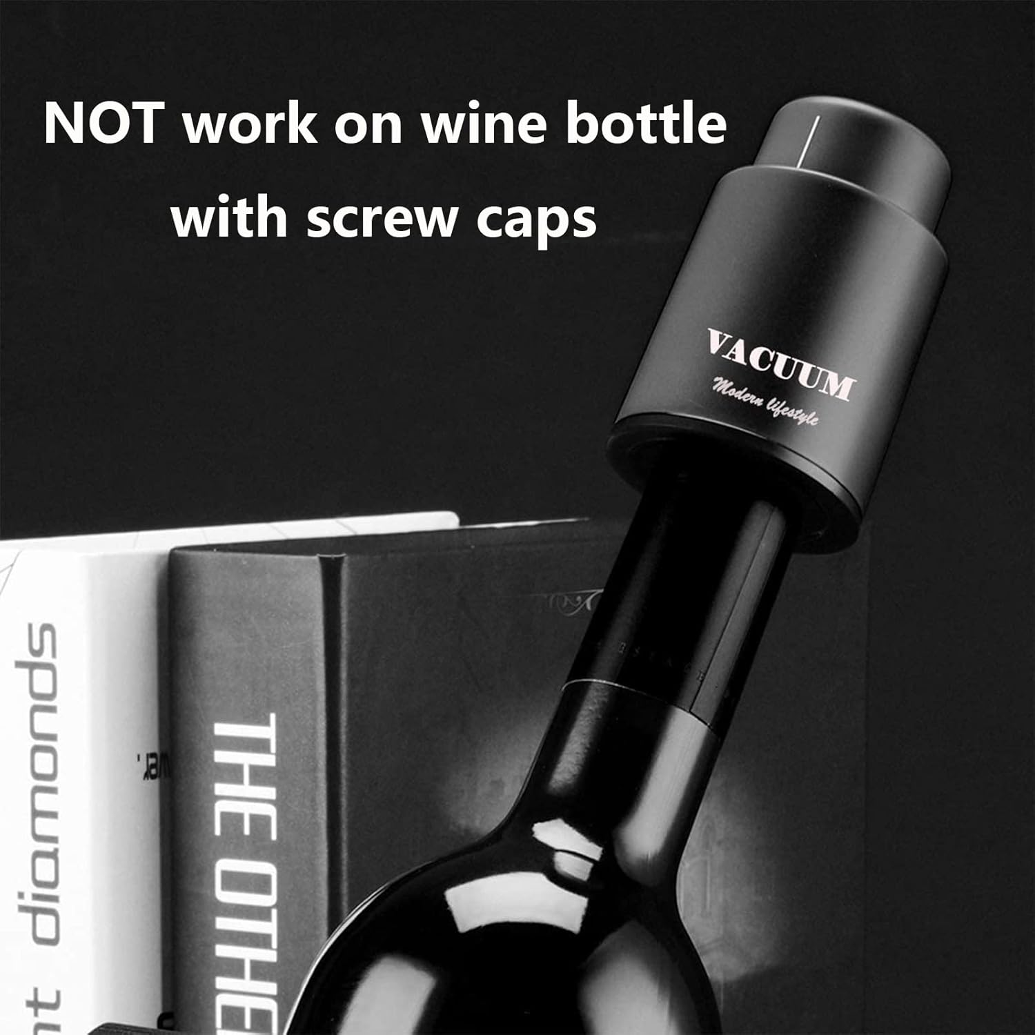 [2 PACK] Wine Bottle Stoppers,Real Vacuum Stoppers,Reusable Wine Prese