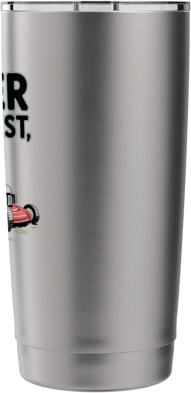 Father Mows Best Funny Dad Joke Lawn Care Tees And more Stainless Steel Insulated Tumbler