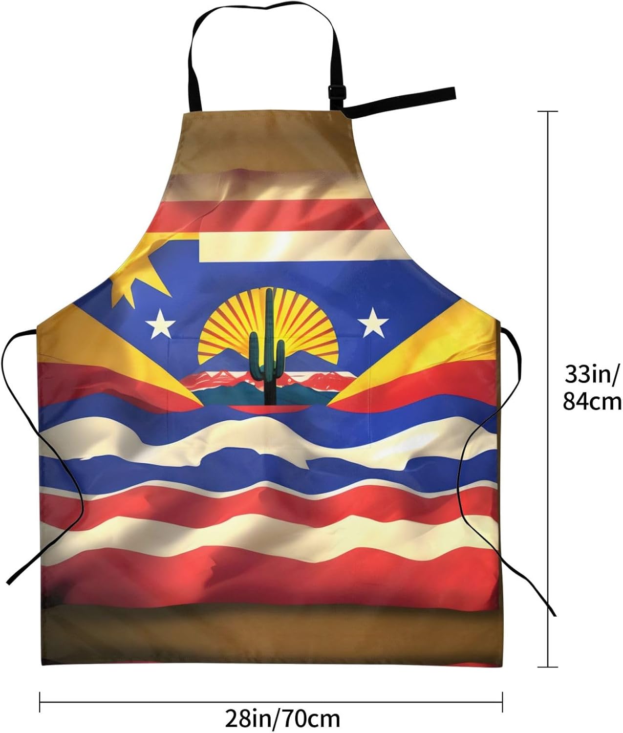 Arizona Flag-standard Print Laundry apron 28x33 In Waterproof Kitchen 