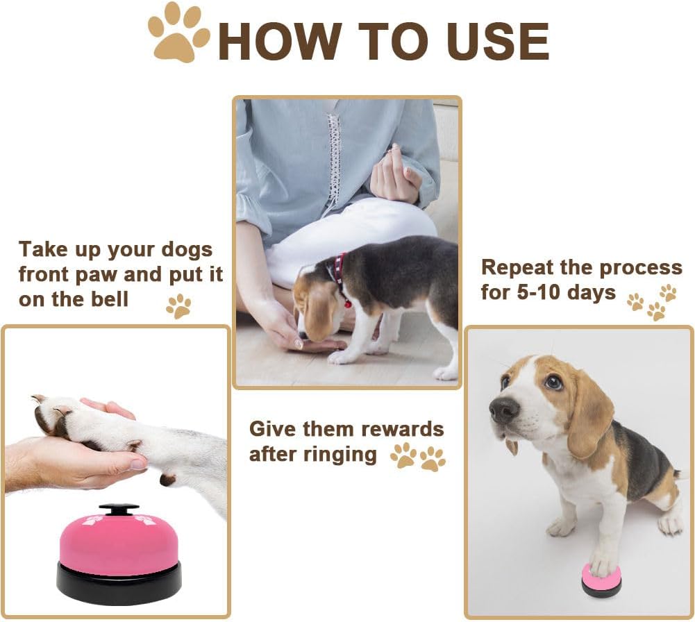 2 Pack Dog Door Bells Dog Doorbell to go Outside Puppy Train Bell for 