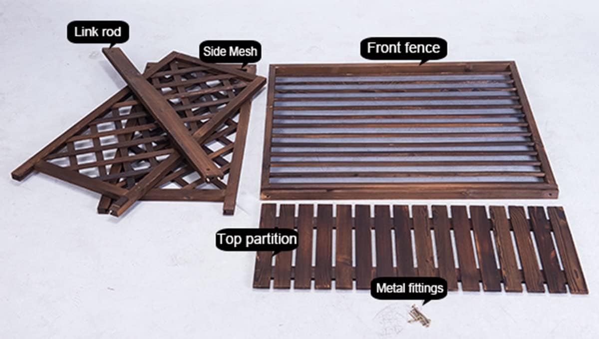 Wooden Air Conditioner Cover Plant Stand Indoor Outdoor Flower Rack for Balcony Display Anti Theft Fence Screen to Conceal Outside Unit Durable and Stylish Rack
