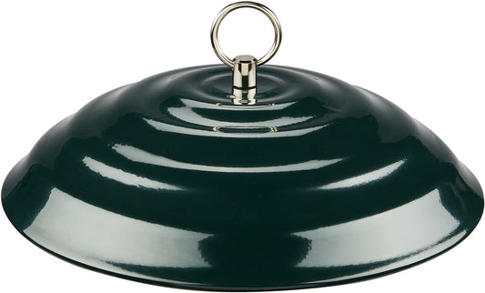 Kingsyard 11.5" Metal Weather Protective Dome, Hanging Squirrel Baffle for Outdoor Bird Feeders, Heavy-Duty Rain Guard Cover, Chew-Proof & Rustproof, Green