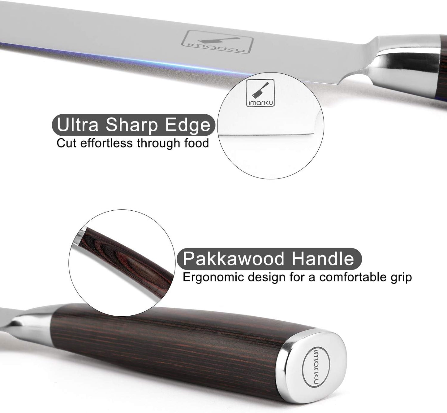 imarku Japanese Chef Knife - Sharp Kitchen Knife 8 Inch Chef's Knives HC Steel Paring Knife, Unique Gifts for Men and Women, Gifts for Mom or Dad, Kitchen Gadgets with Gift Box, Gyutou Knives