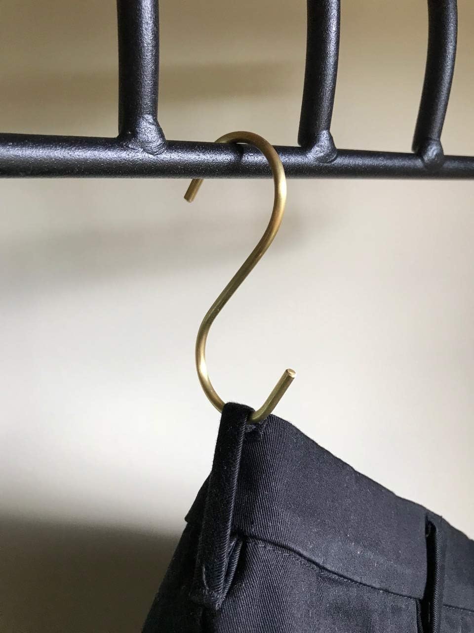 Brass S Hooks Made from Heavy Duty Solid Brass for Hanging Kitchen Pot