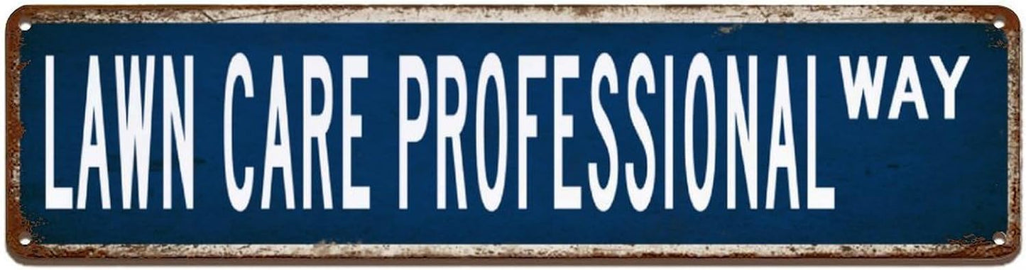 Personalized Lawn Care Professional Aluminum Sign Street Sign Lawn Care Professional House Decor Professional Tin Sign Plaque Modern Chic Road Sign Wall Decor for Farmhouse Country Holiday Gifts