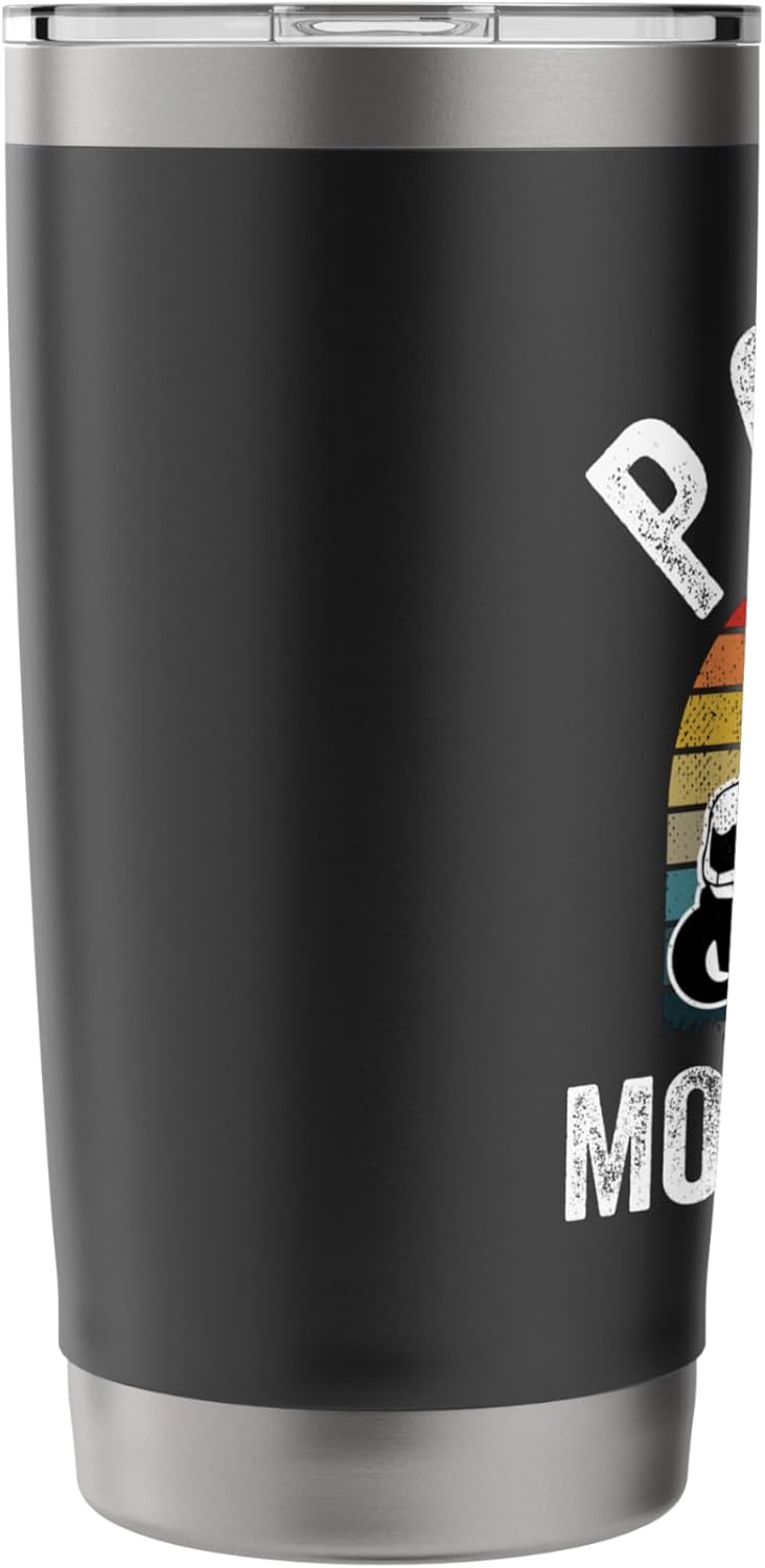Poppa Mows Best Funny Gardener Lawn Care Father's Day Stainless Steel Insulated Tumbler