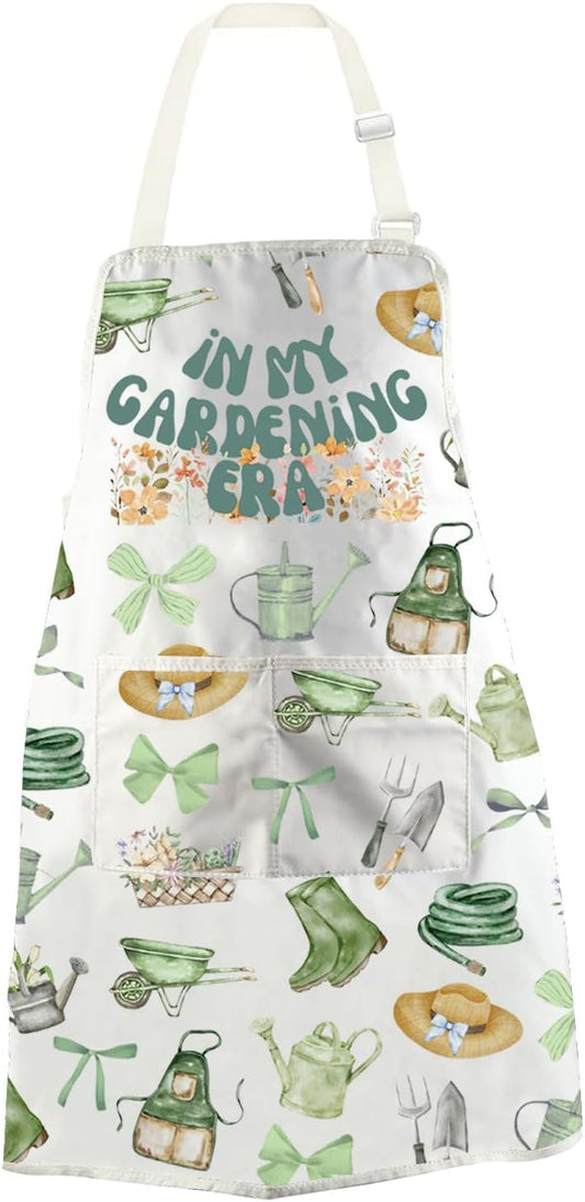 WCGXKO In My Gardening Era Kitchen Apron Gardener Gift Garden Lover Gift Garden Gift Cute Plant Mom Gift Mother’s Day Gift
