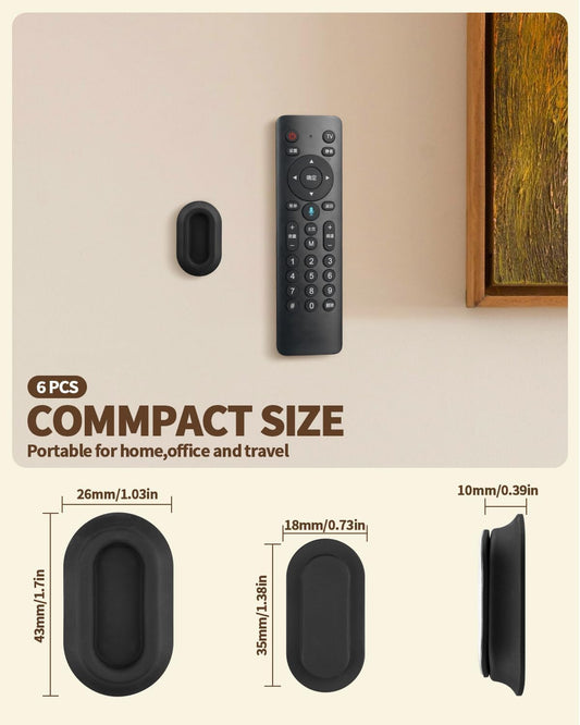 6 Pack Magnetic Remote Control Holder – Upgraded Silicone Magnetic Wal