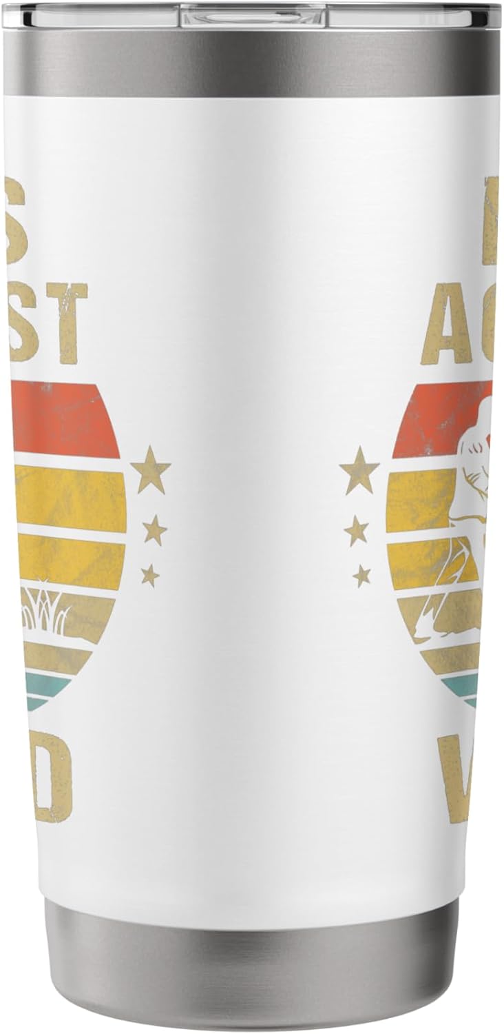 Dads Against Weeds Retro Landscaping Daddy Lawn Mowing Stainless Steel Insulated Tumbler
