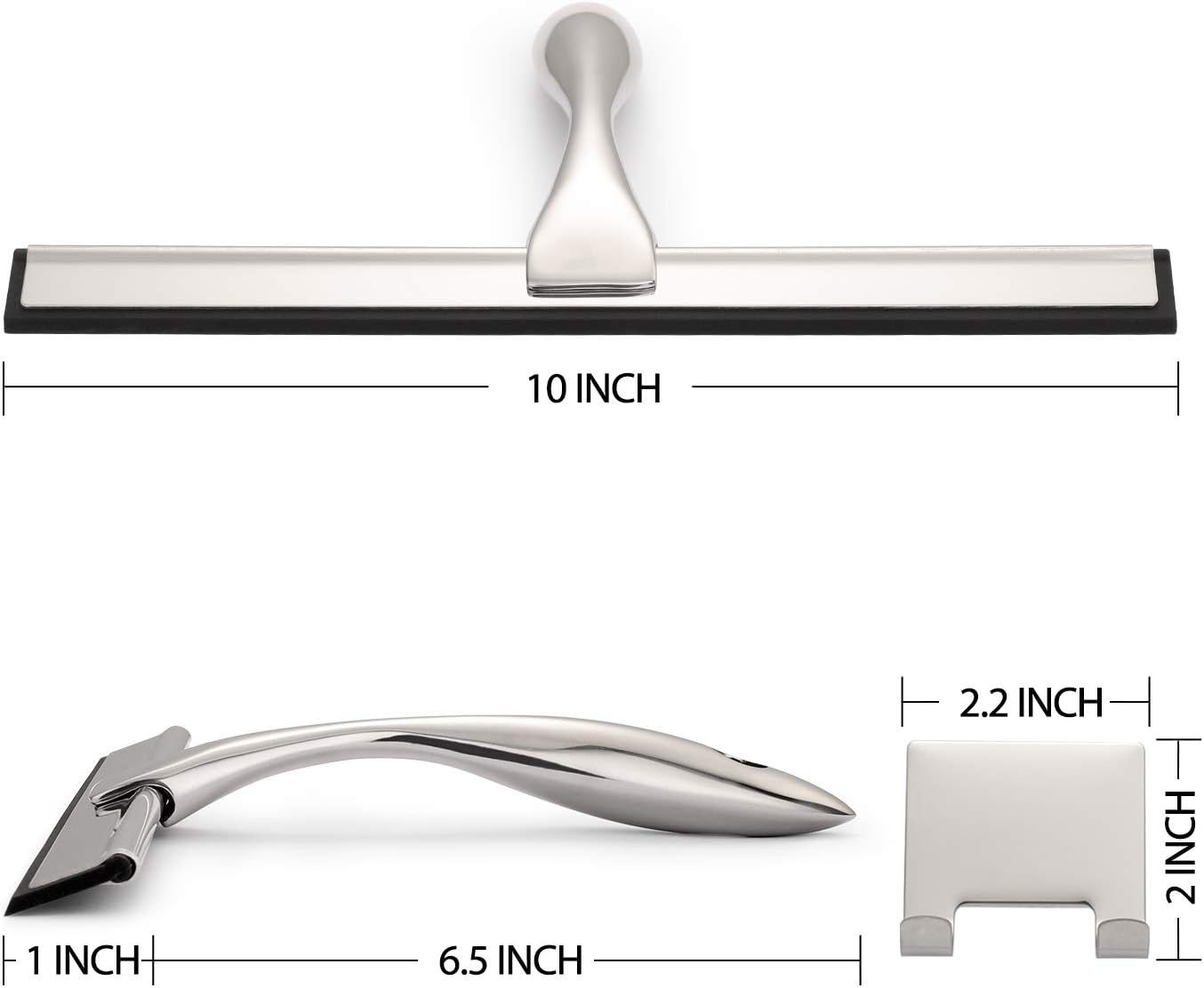 Hiware All-Purpose Shower Squeegee for Shower Doors, Bathroom, Window 