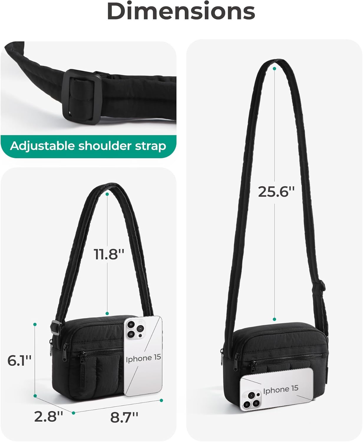 BAGSMART Cross Body Purse, Mini Crossbody Bags for Women Travel Purse,