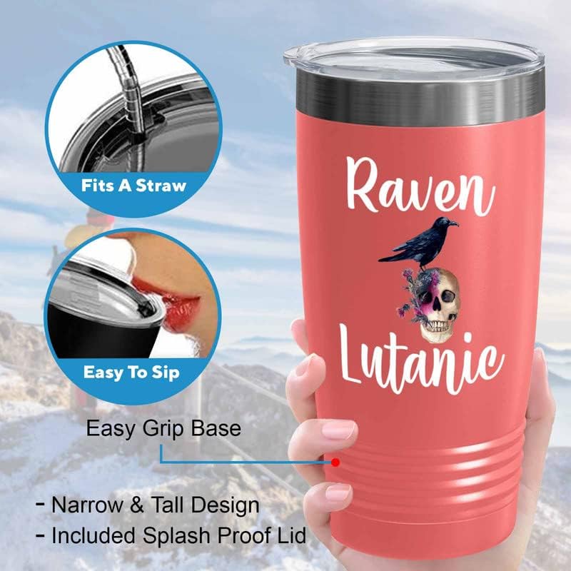 Bird Lover Coral Edition Viking Tumbler 20oz - Rven lutanic - Hummingbird Nest Cage Parrot Dad Gardening Outdoor Birdwatcher Feeder