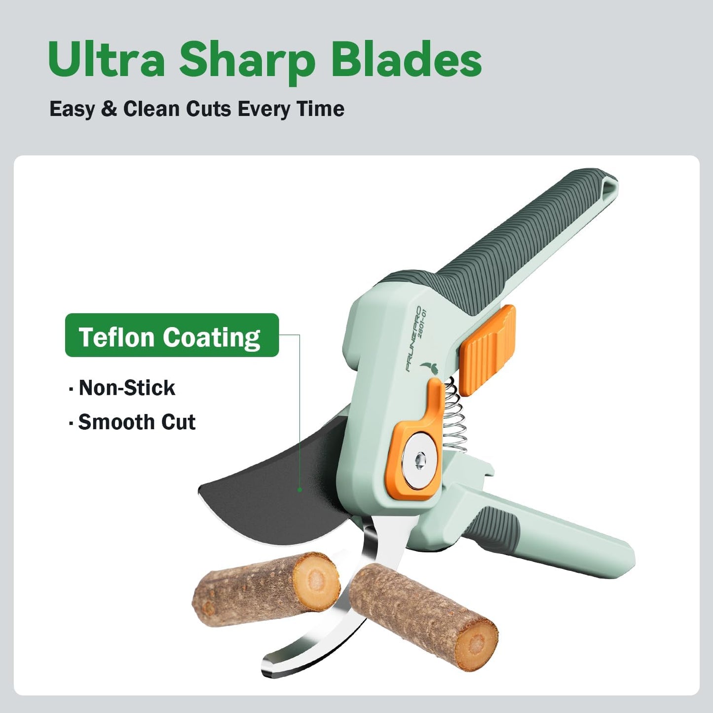 PrunePro Pruning Shears for Gardening Professional Bypass Hand Pruner 