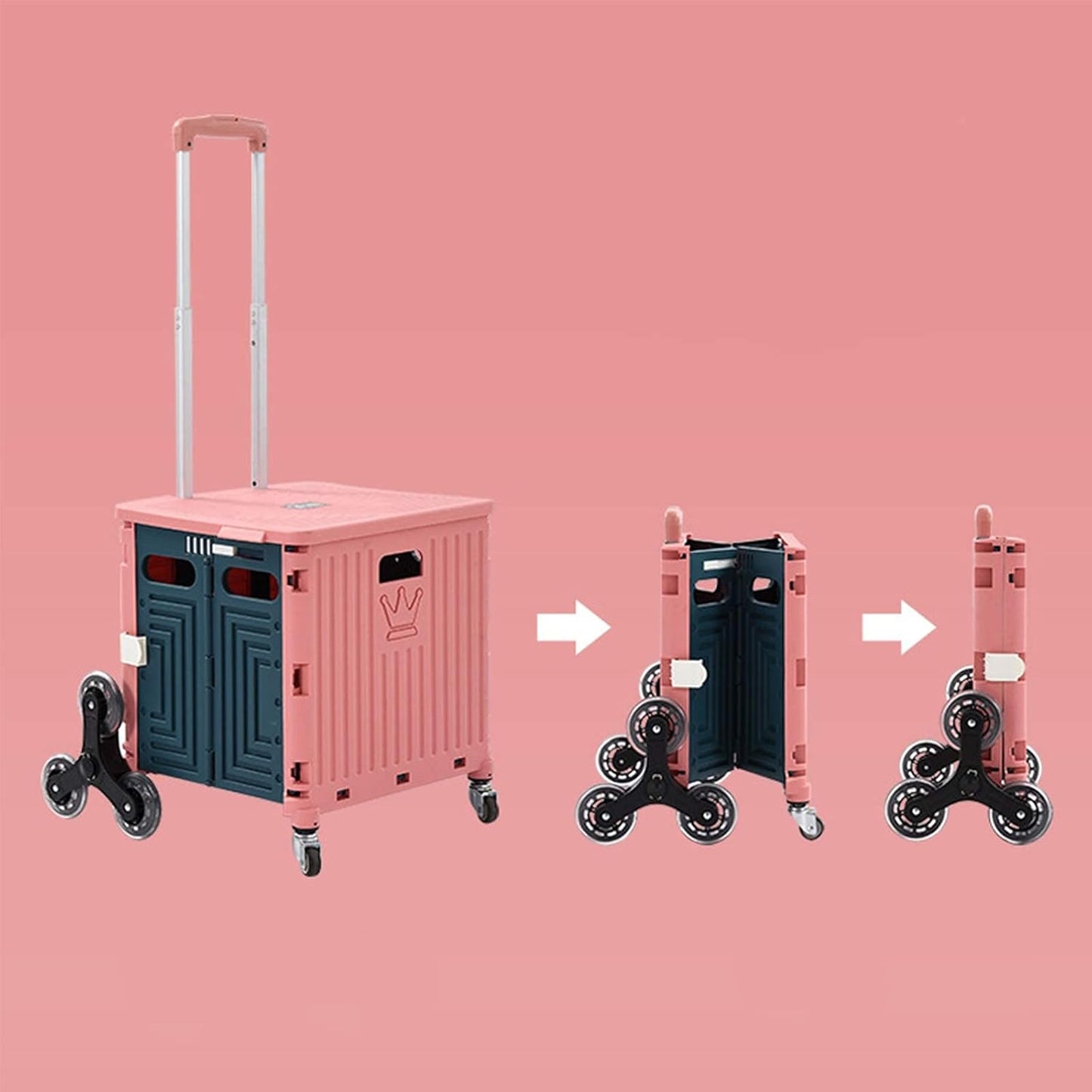 Collapsible Wagon Cart with Wheels Foldable Folding Wagons Carts Silen