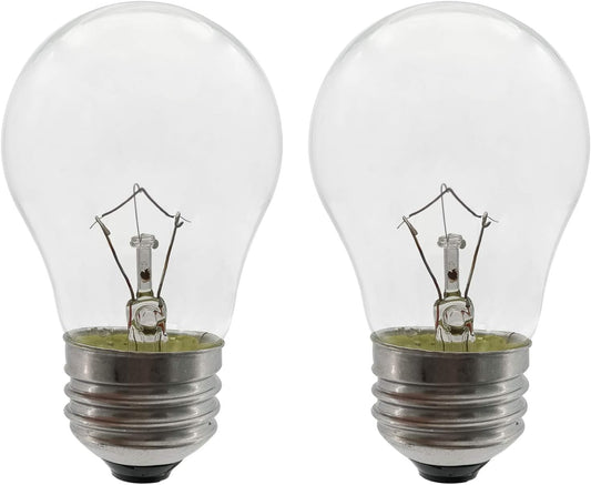 Oven Light Bulb 40 Watt Appliance Light Bulb, High Temperature 300 Degree Resistant Appliance Bulb for Oven, Stove, Refrigerator, Microwave E26 Medium Base, A15 2-Pack