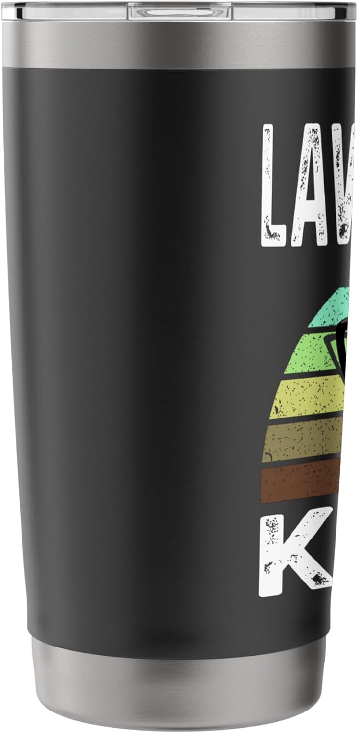 Funny Lawn Care King Grass Mowing Lawn Mower Dad Father Stainless Steel Insulated Tumbler