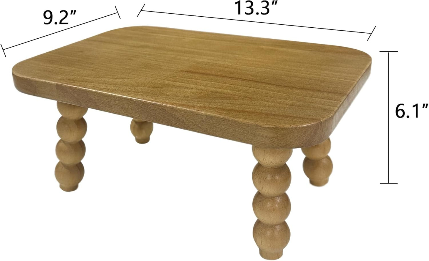 JUIOETURHeavy Duty Wooden Step Stool for Adults - 330 lb Capacity w/Detachable Legs - Tool-Free Assembly Step Stool for Office, Bathroom, Garden & Bedroom Storage (Nature)
