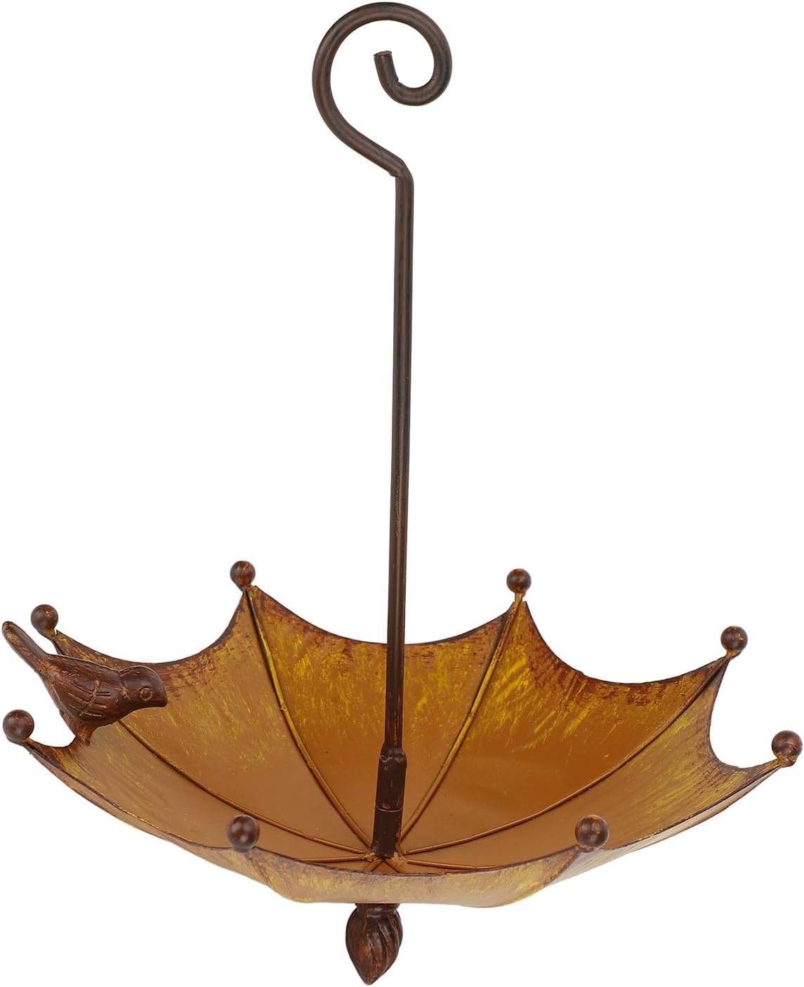 Metal Umbrella Bird Feeder, Hanging Iron Design for Wild Birds, Long Lasting Garden and Yard Decor, Ideal for Outdoor Bird Watching