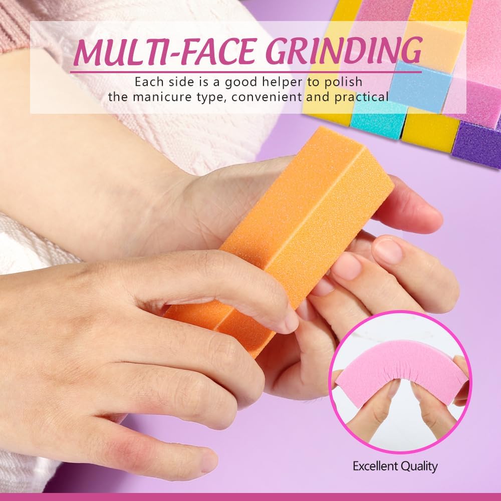 FANDAMEI Nail Files and Buffers, 20PCS Nail File Kit. Rectangular Nail