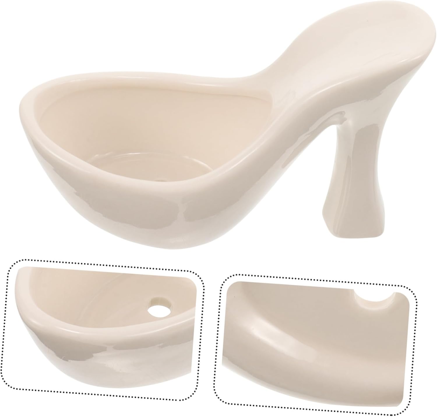 Milisten High Heel Shaped Ceramic Flower Pot for Succulents Indoor Pla
