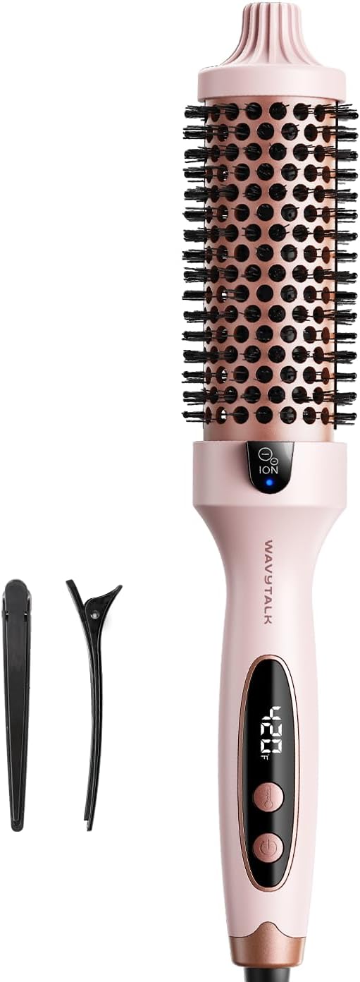 Wavytalk Thermal Brush, Blowout Boost 1.5 inch Heated Round Brush for 