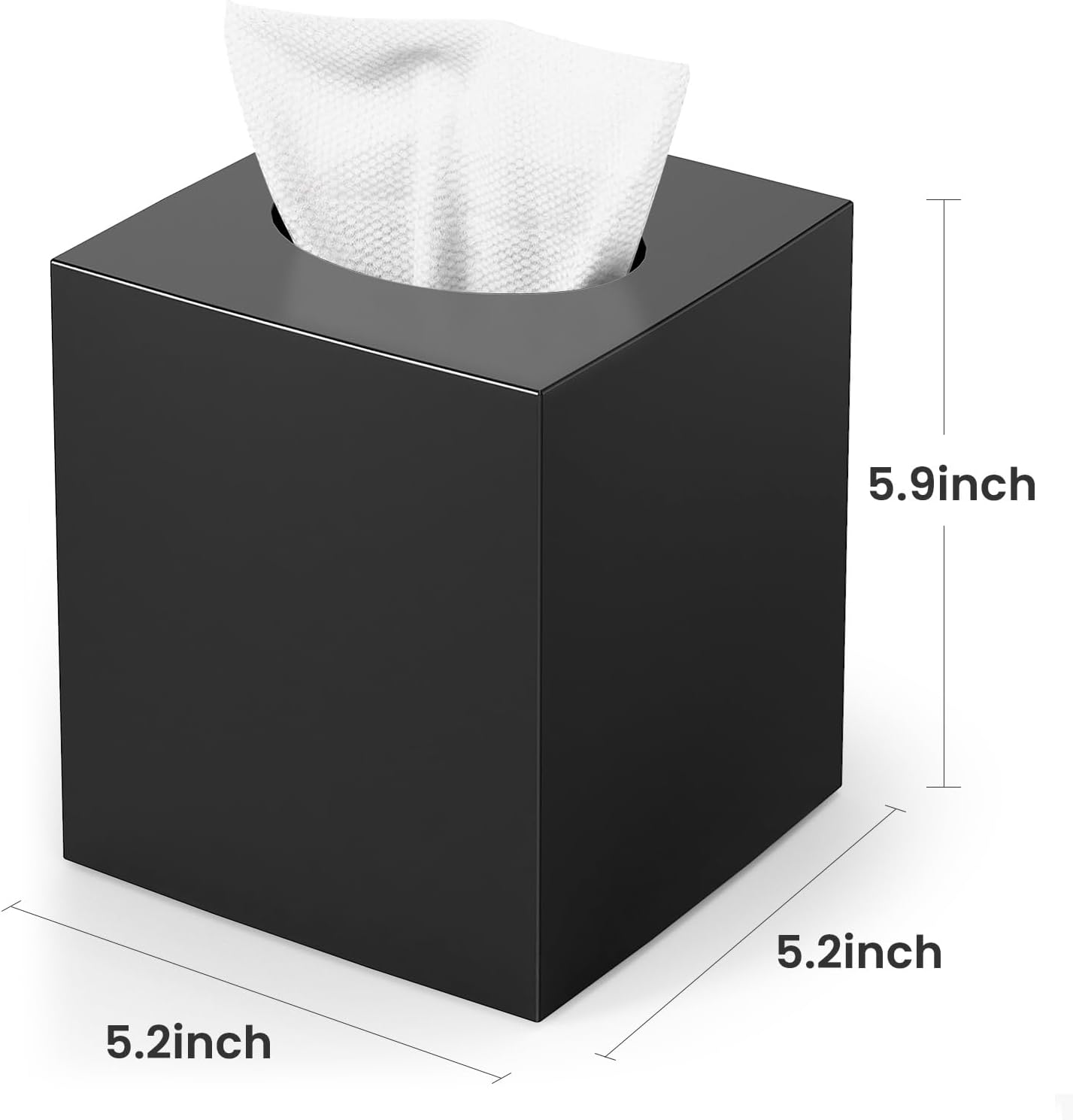 Tissue Box Cover, Square Modern Facial Acrylic Tissue Holder Napkin Di