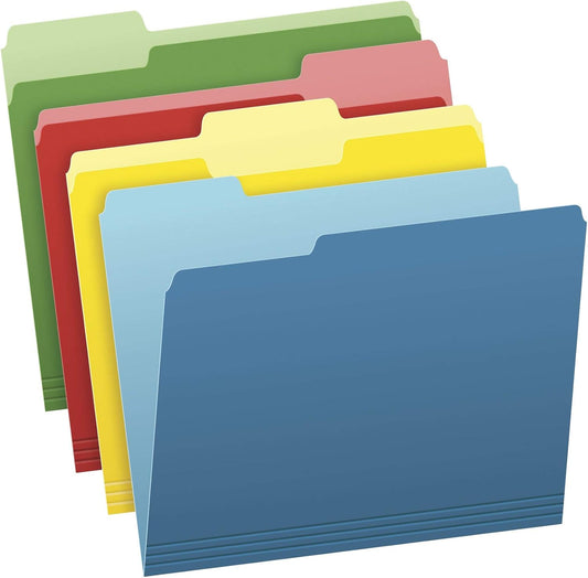 Pendaflex Colored File Folders, 36 Pack, Letter Size (8.5" x 11"), 3 T