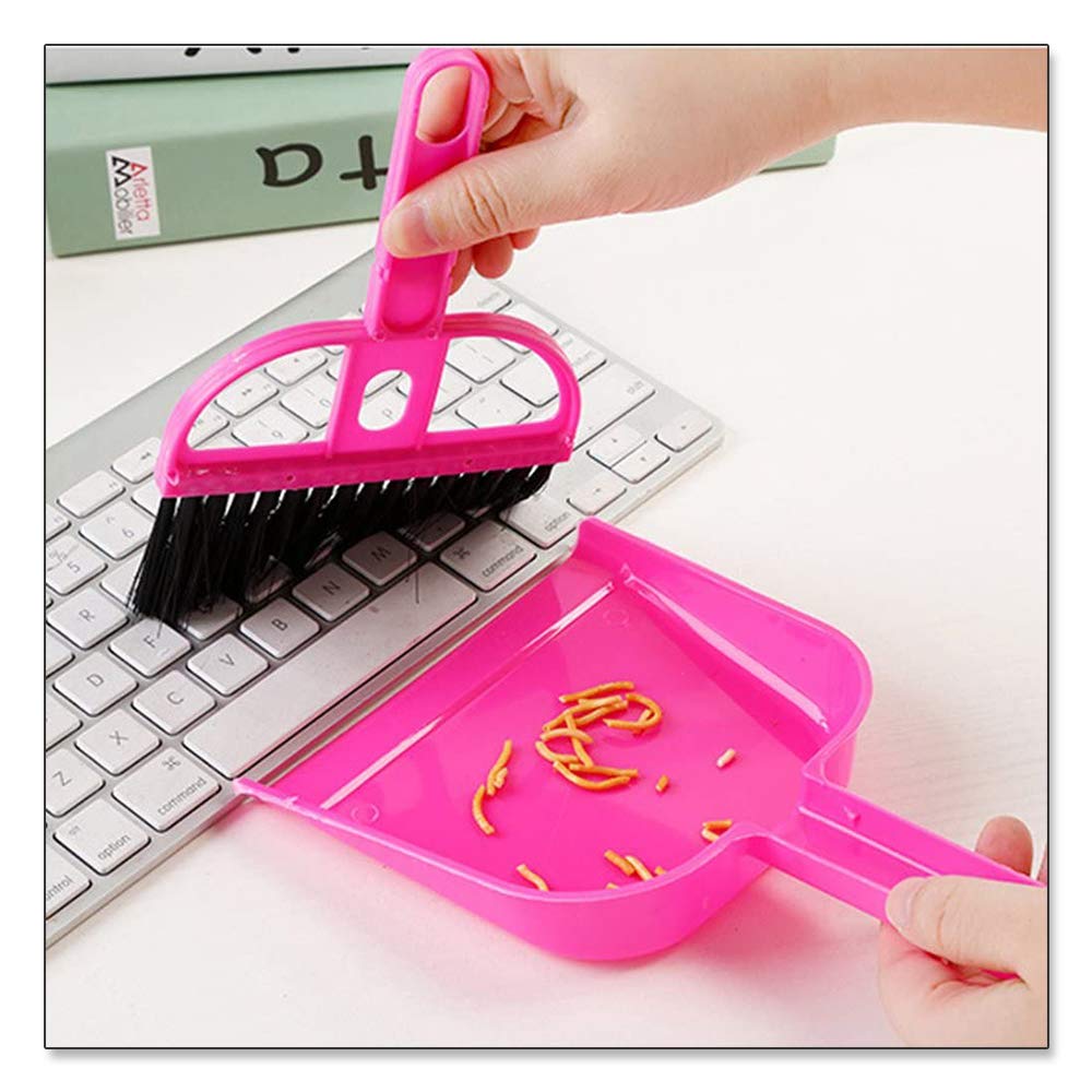 WishLotus Mini Dustpan and Brush Set, Portable Exquisite Pet Waste Cle
