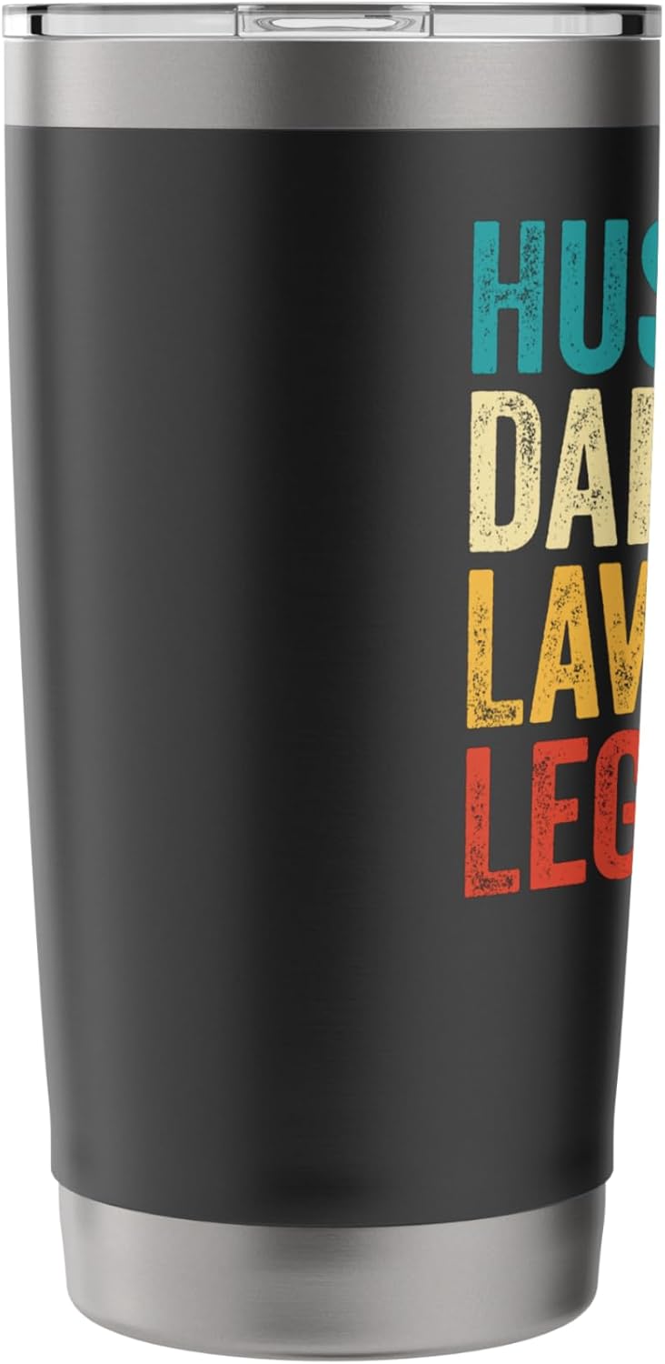 Husband Dad Lawn Care Legend Lawn Mower Gardening Lover Dad Stainless Steel Insulated Tumbler