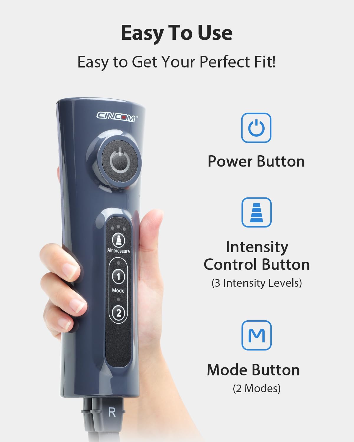 CINCOM Leg Massager for Circulation and Pain Relief, Air Compression C