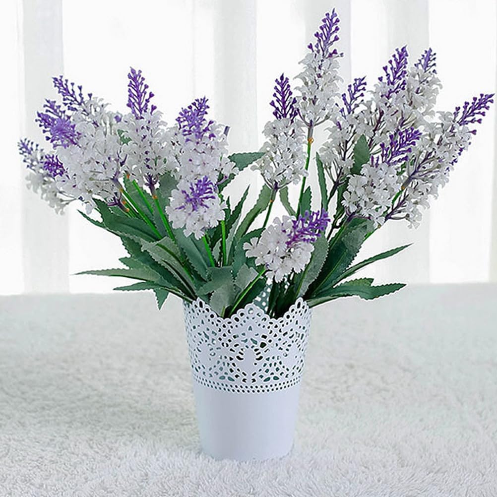 BESTOYARD 4 Pcs White Iron Floral Vase, Tabletop Flower Pot, Wedding B