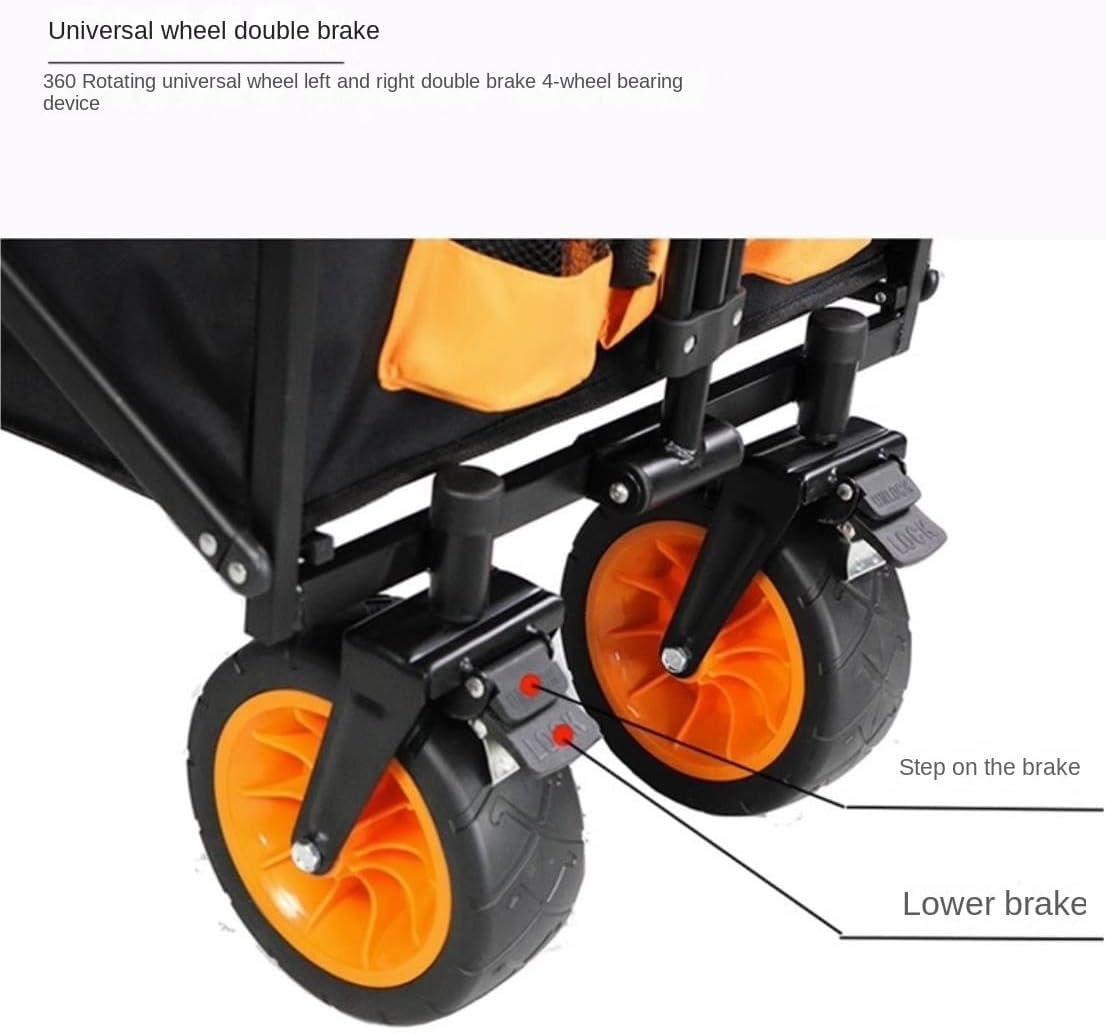 Collapsible Wagon Cart with Wheels Foldable Folding Wagons Carts Silen