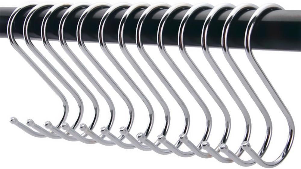 6-Pack 4.7 Inches Extra Large S Shape Hooks,Heavy-Duty Stainless Steel