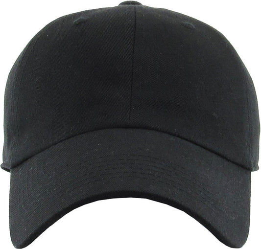 KBETHOS Classic Unisex Cotton Adjustable Low Crown Baseball Cap – Plai
