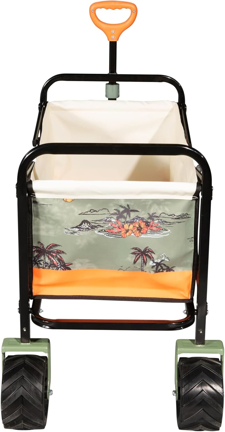 ROXY Folding Beach Wagon Cart – Heavy-Duty Collapsible Utility Wagon w