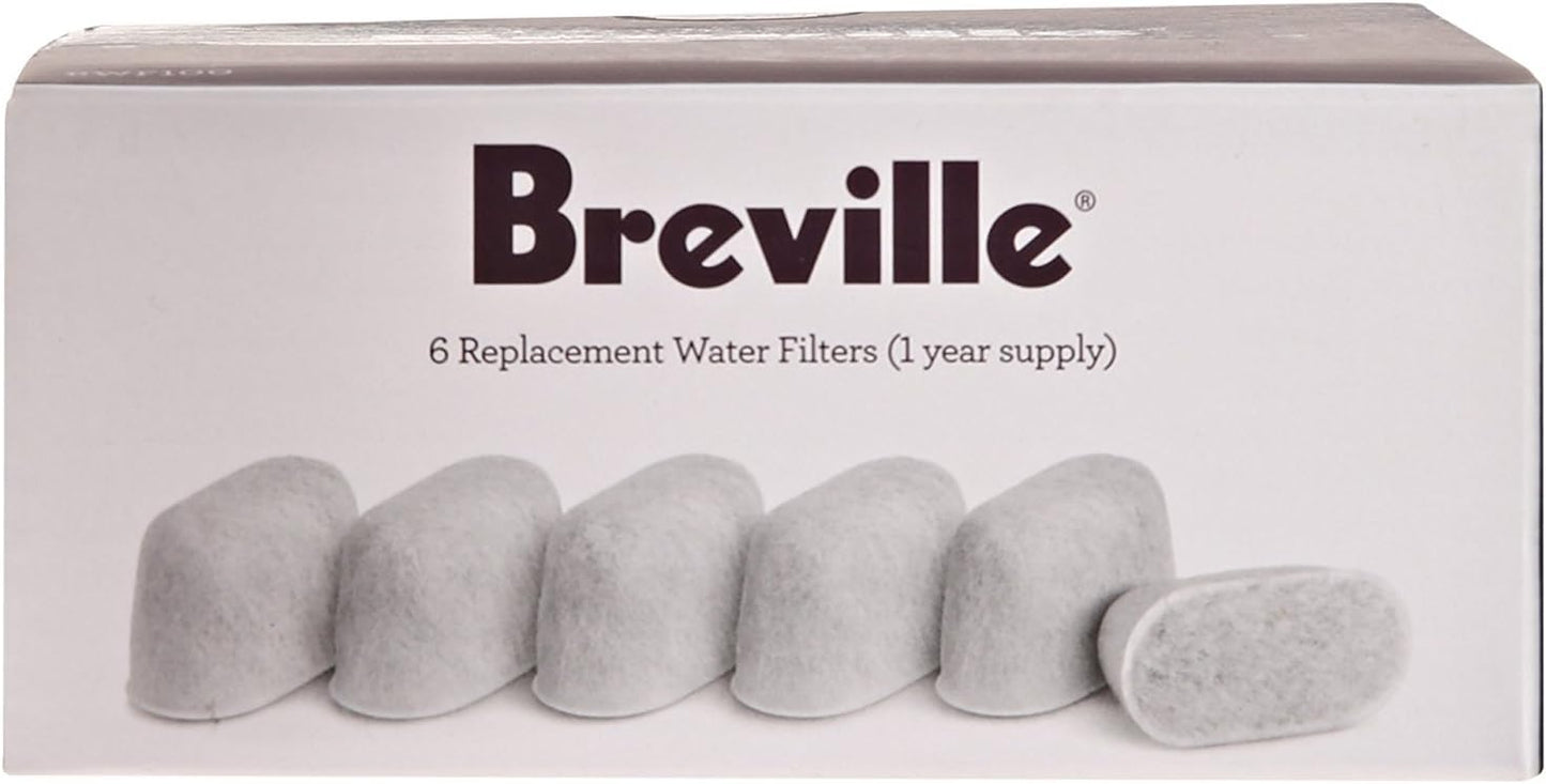 Breville Charcoal Filters, 6 pack, for use with the Barista Pro (BES878), Barista Express (BES870), and Infuser (BES840) Espresso Machines
