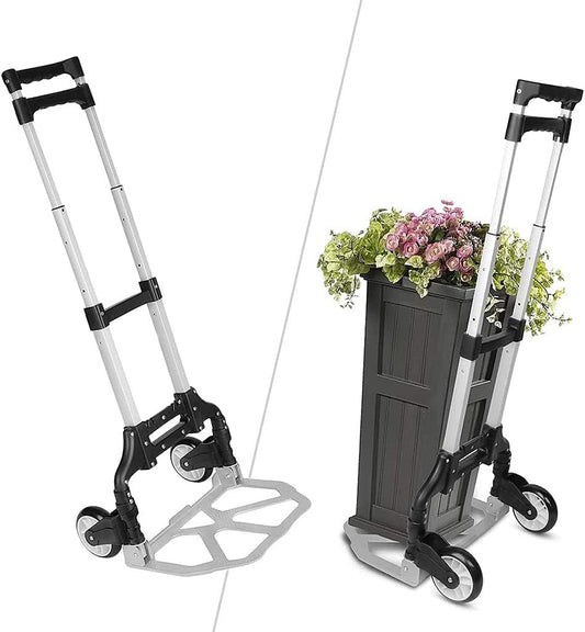 JSEIAJB Heavy Duty Folding Hand Truck Lightweight Wheel Barrow Cart Tr