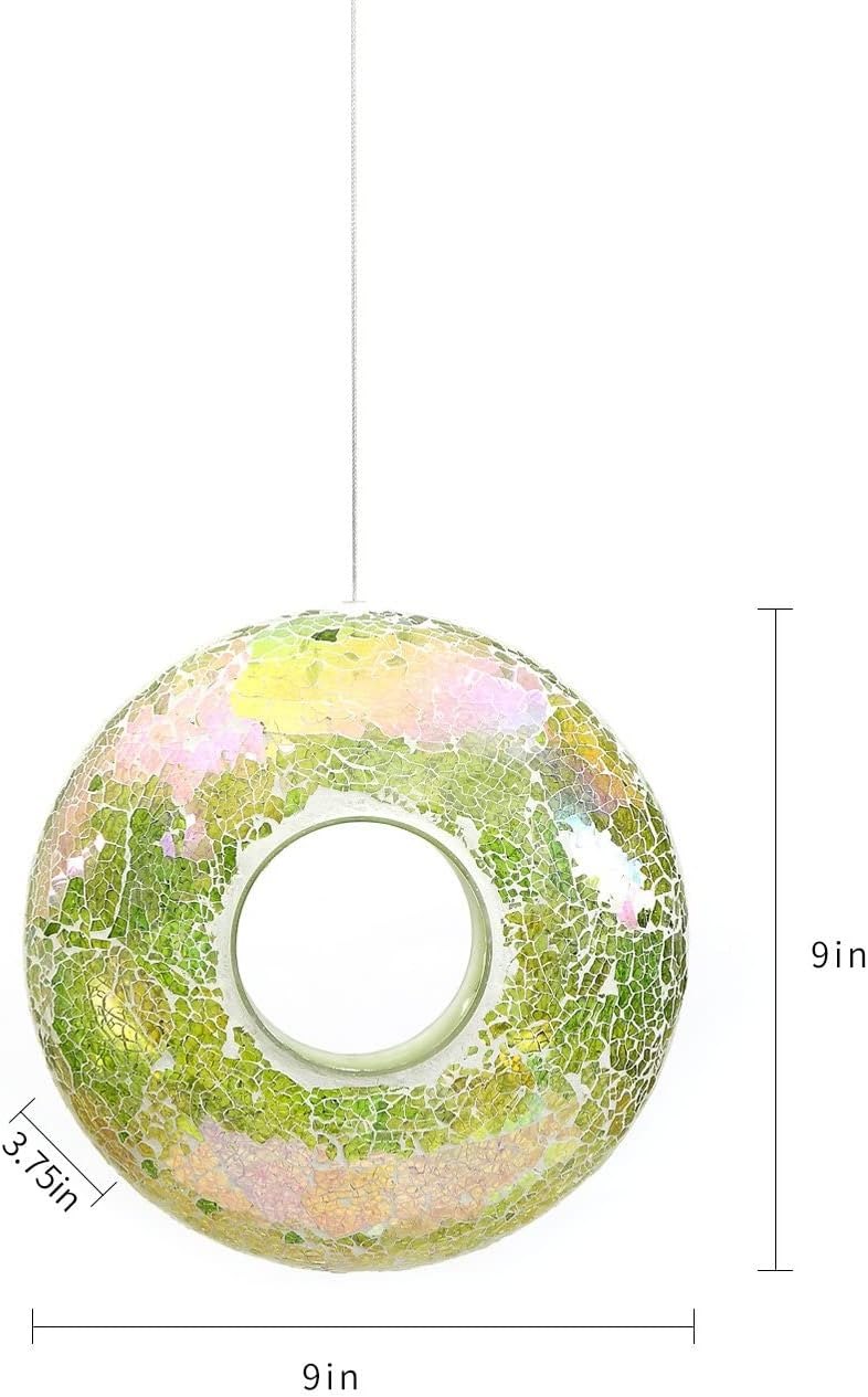 Fly Through Wild Bird Feeder Garden Hanging Bird Feeder Mosaic Circle 