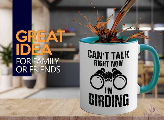Bird Lover Two Tone Green Edition 11oz - Can't Talk Right Now - Hummin