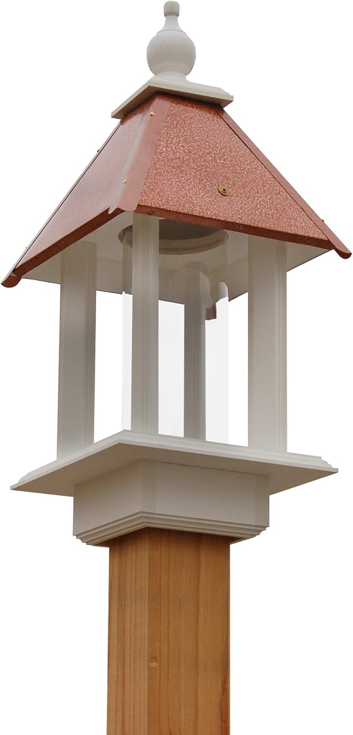 Wing & A Prayer Pavilion Bird Feeder, Hammered Copper Colored Roof