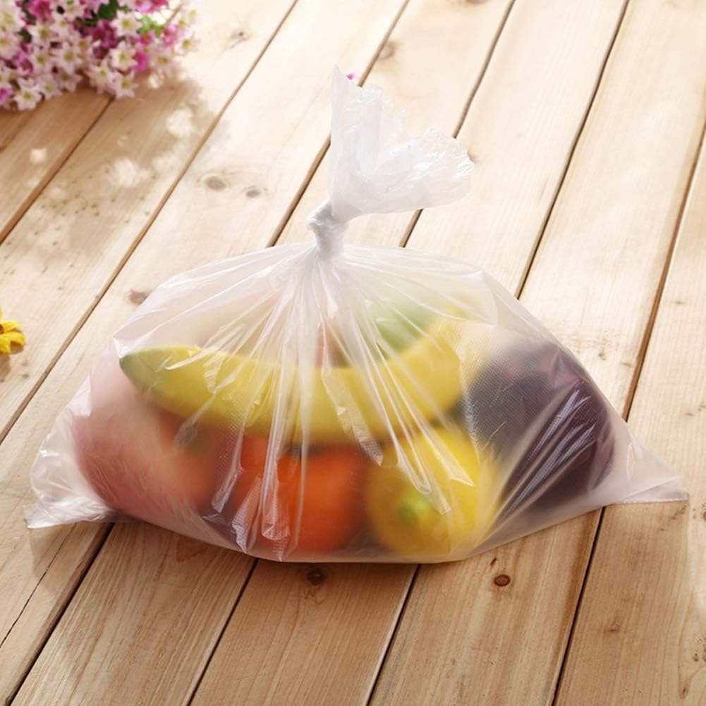12" X 16" Plastic Produce Bag on a Roll, Bread and Grocery Clear Bag, 