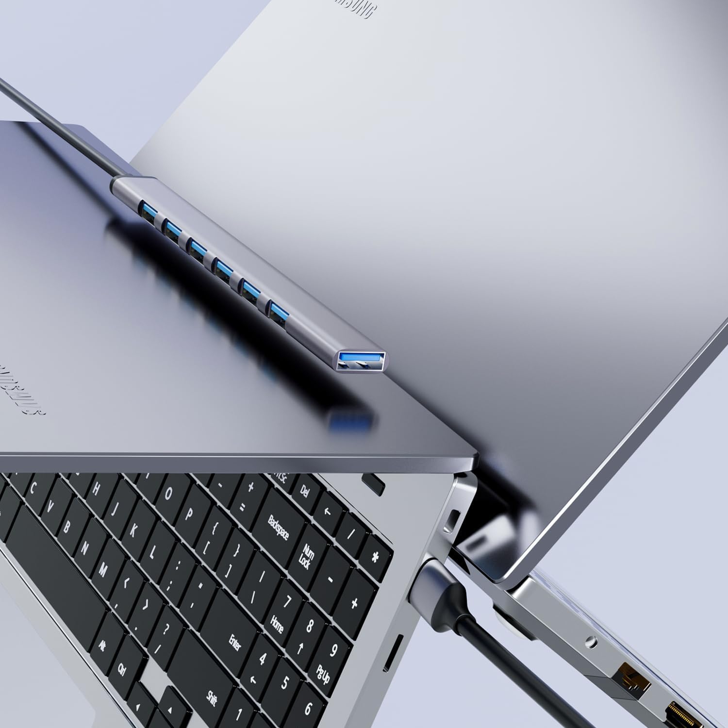 USB 3.0 hub, SNLLMZI Aluminium USB 3.0 7 Port Hub Expander,Ultra Slim 