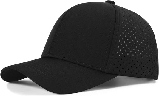 VOBOOM Men Quick Dry Baseball Cap Laser Cut Mesh Ball Curved Brim Snap
