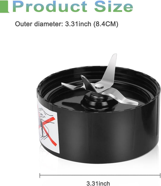 QT 2X Cross Blades compatible with Magic Bullet 250W MB1001 Series With Gaskets Replacement Blender Part