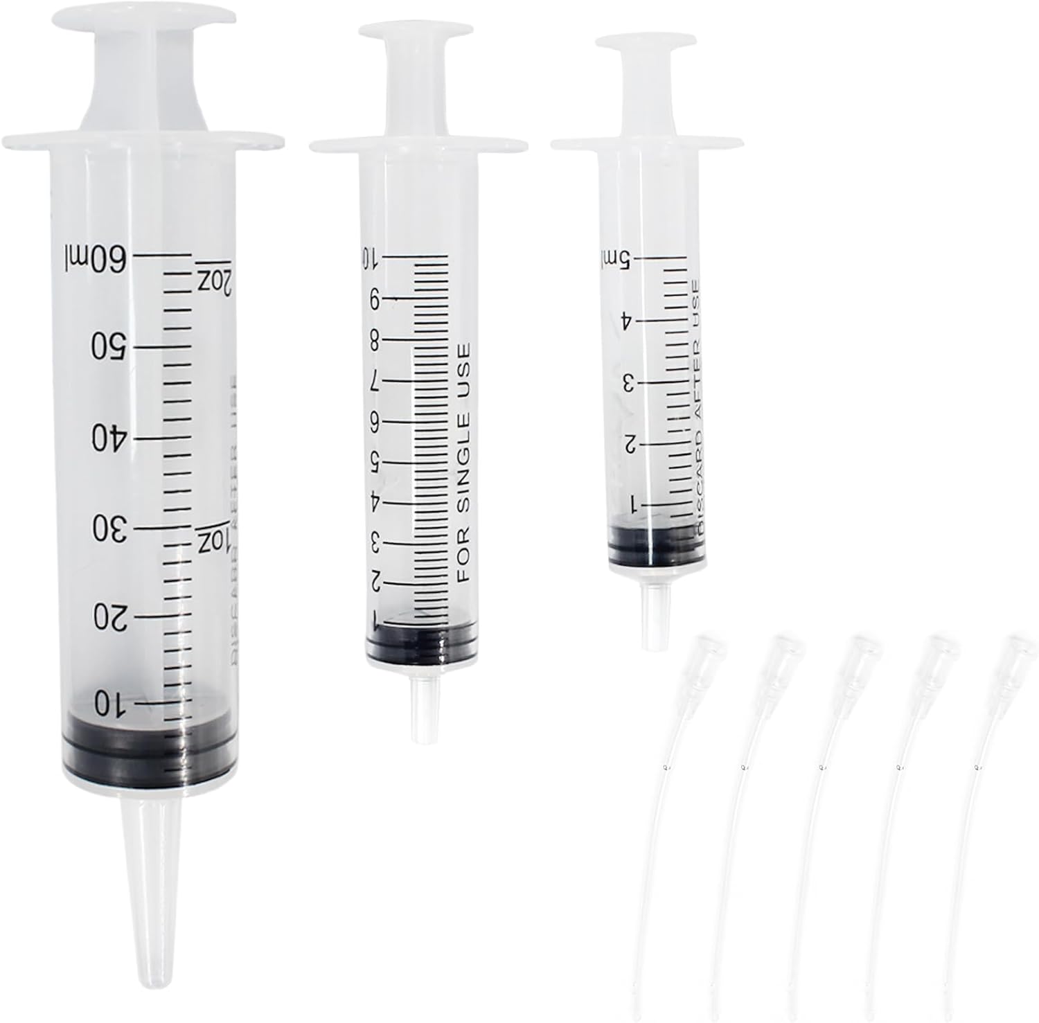 1 Set Bird Feeding Syringe with Tubes Pet Feeding Syringe Plastic Syri