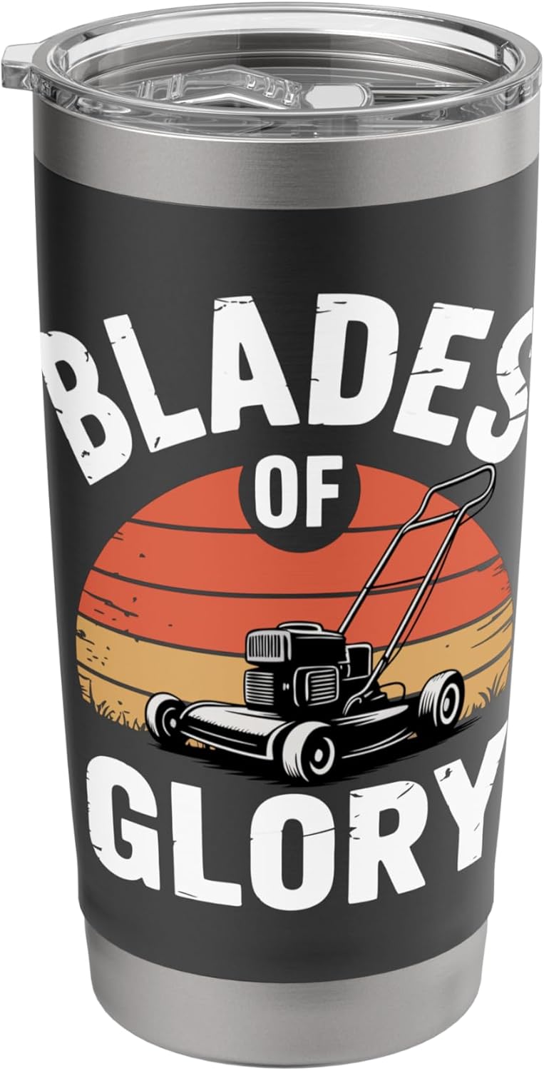Lawn Care Mowing Funny Lawn Mover Stainless Steel Insulated Tumbler