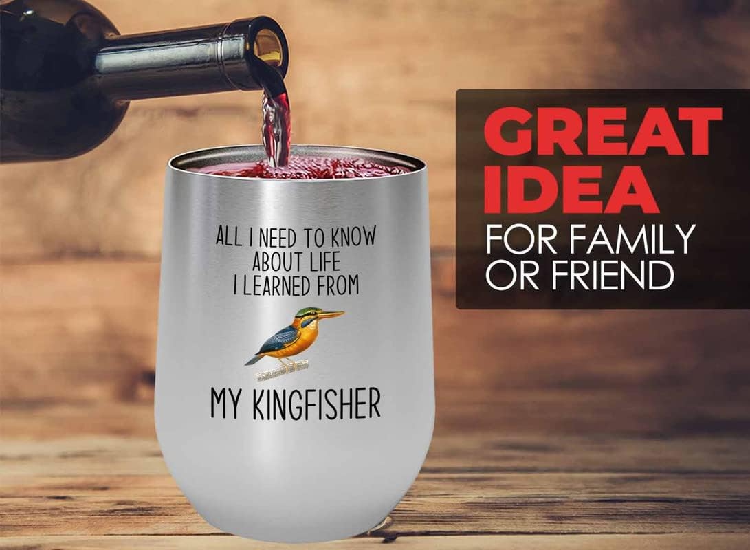 Bird Lover Silver Edition Wine Tumbler 12oz - Lfe my bird - Hummingbir